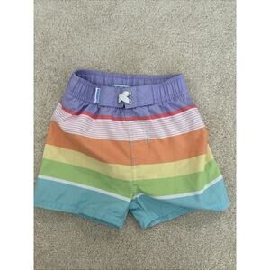 Ruggedbutts Boys Swim 12-18M Multicolor Stripe Swim Trunks Bathing Suit